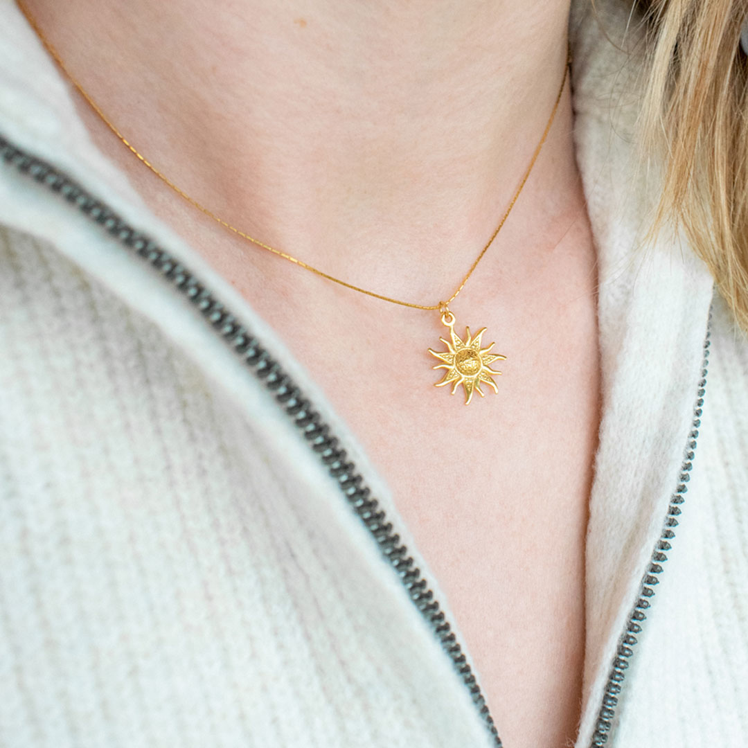 Sterling Silver Sun Necklace