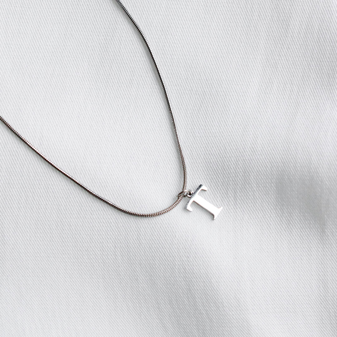 Letter "T" Charm Necklace
