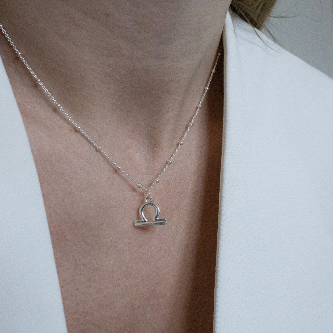 Libra | Sterling Silver Zodiac Necklace