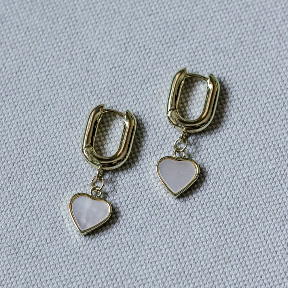 Jewelry Heart Pendant Hoops
