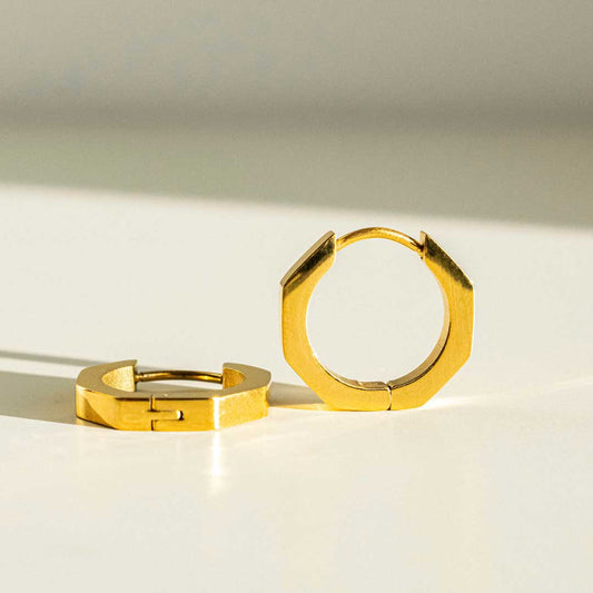 Geometric Huggie Earrings