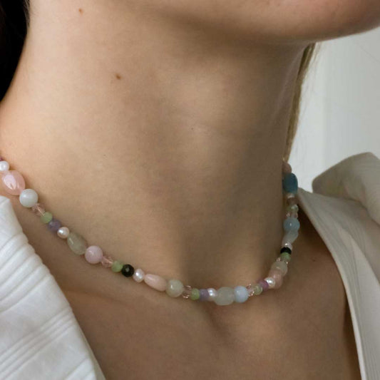 Semiprecious Gemstones Multicolored Necklace | Made in Estonia 🇪🇪