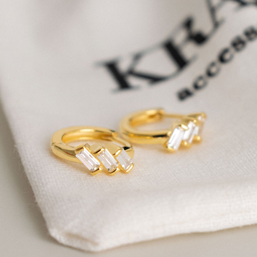 Baguette Huggie Hoops