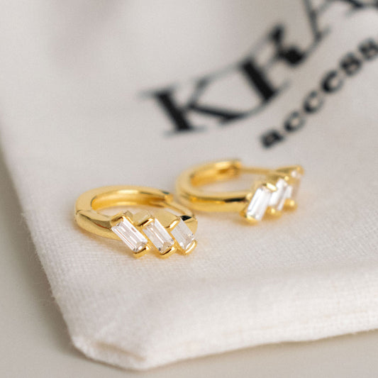 Baguette Huggie Hoops