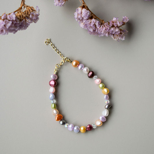 Multicolored Pearl Beaded Bracelet | Made in Estonia 🇪🇪
