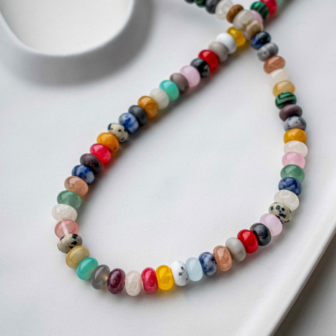 Mixed Color Gemstone Necklace | Made in Estonia 🇪🇪