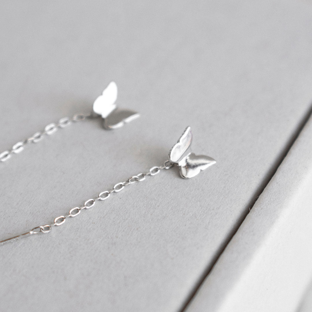 Butterfly Threader Earrings