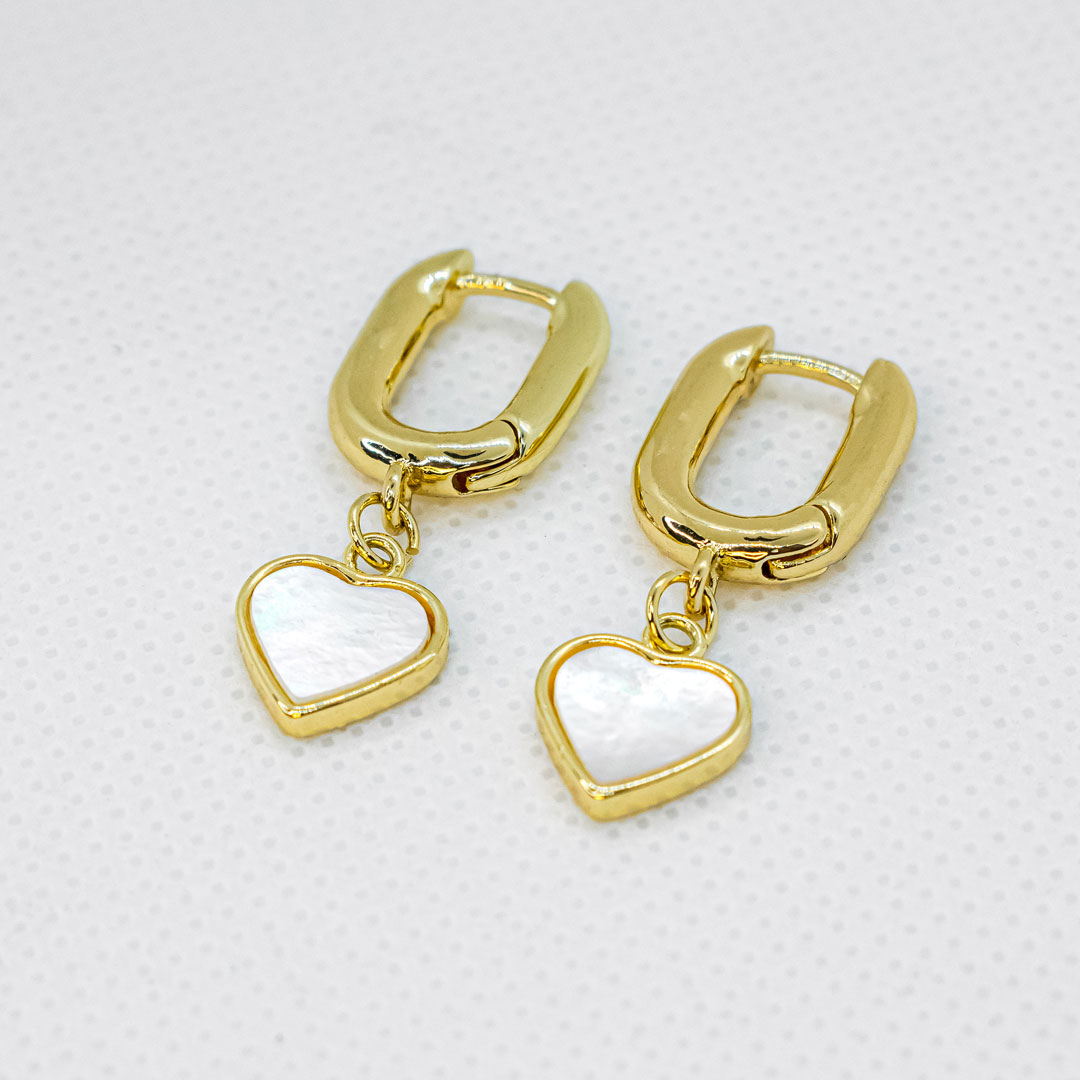 DeMODA Jewelry Heart Pendant Hoops 🇺🇦