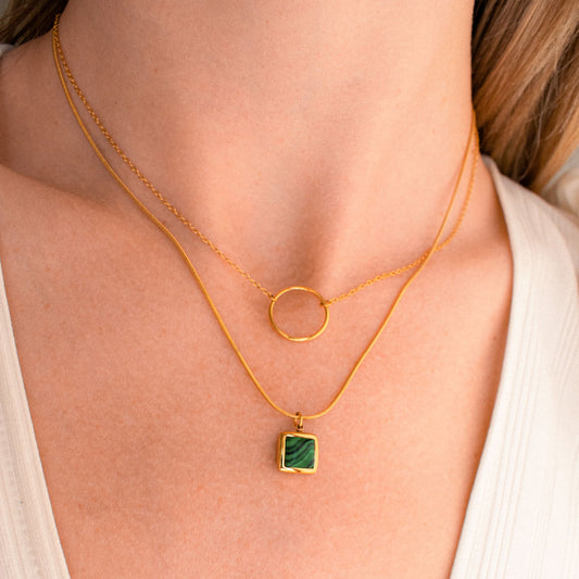 Malachite Charm Necklace