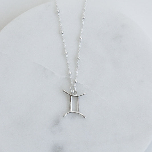 Gemini | Sterling Silver Zodiac Necklace | Made in Estonia 🇪🇪