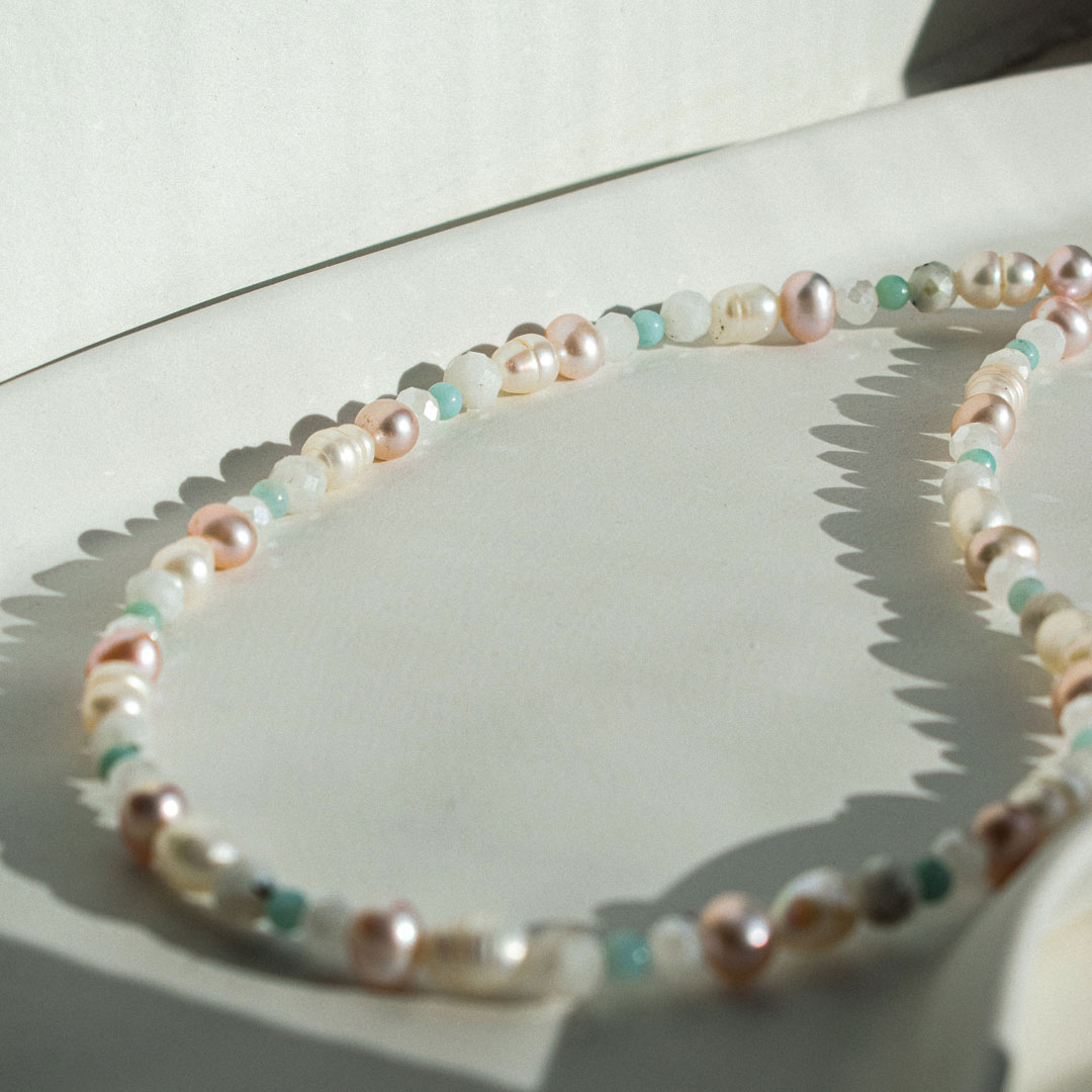 Moonstone Beaded Necklace | Made in Estonia 🇪🇪