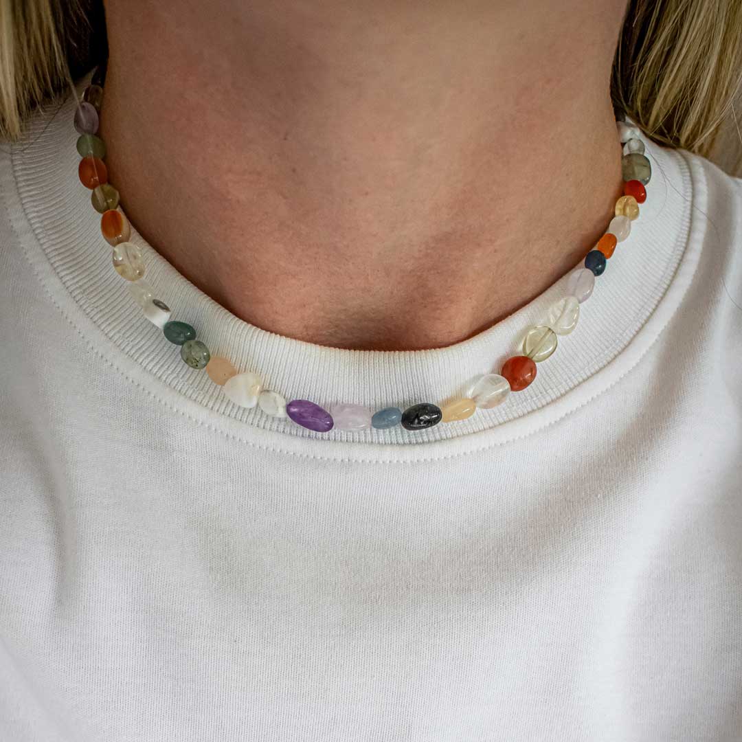 Multicolored Candy Gemstone Beaded Necklace | Made in Estonia 🇪🇪