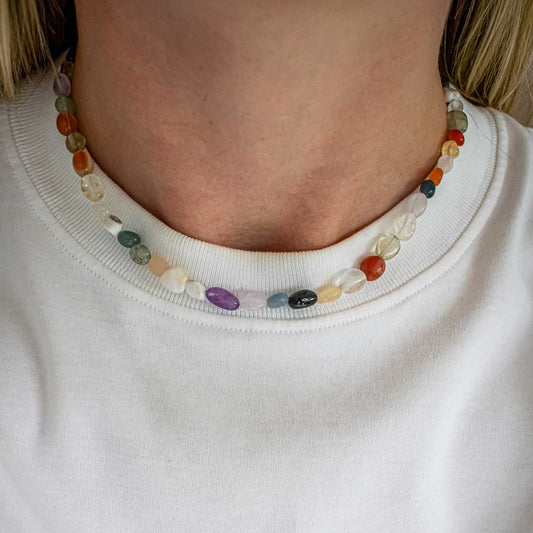 Multicolored Candy Gemstone Beaded Necklace | Made in Estonia 🇪🇪