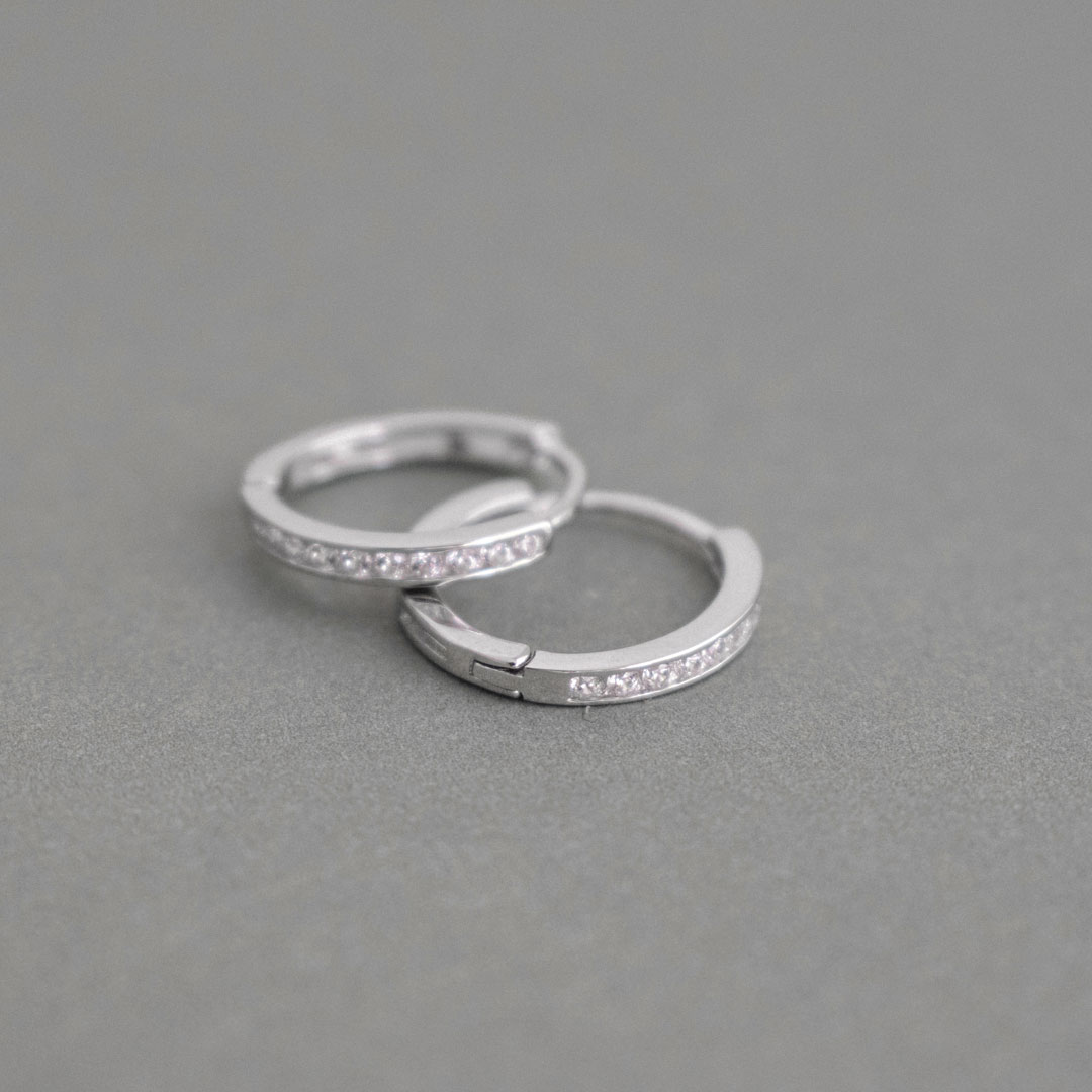Sleeper Hoops with Zircon