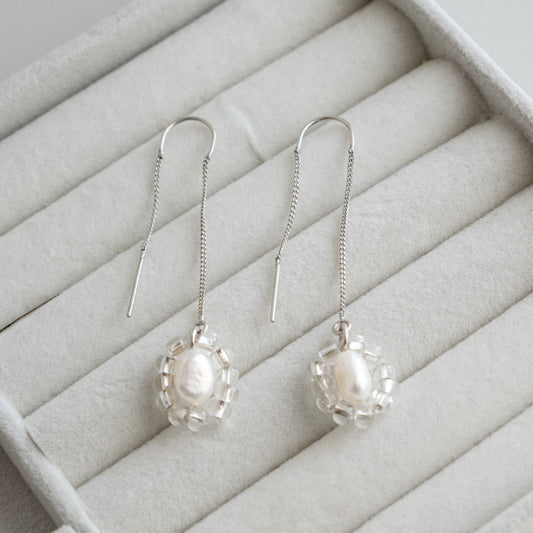 Silver Pearl Threader Earrings | Made in Estonia 🇪🇪