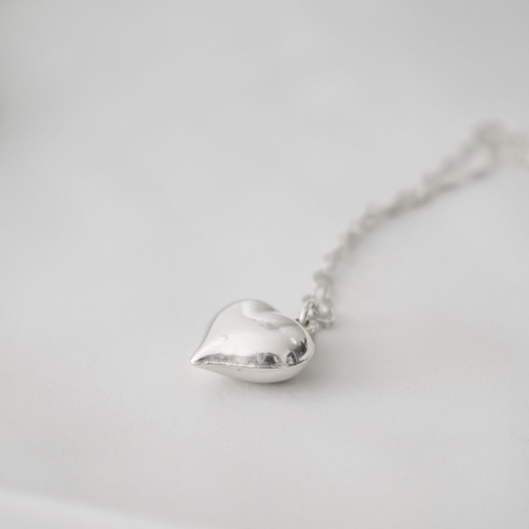 925 Silver Chunky Heart Necklace | Made in Estonia 🇪🇪