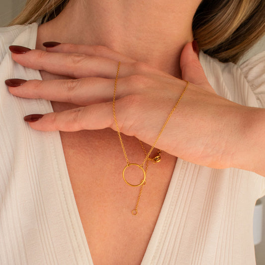 Circle Connector Pendant Necklace