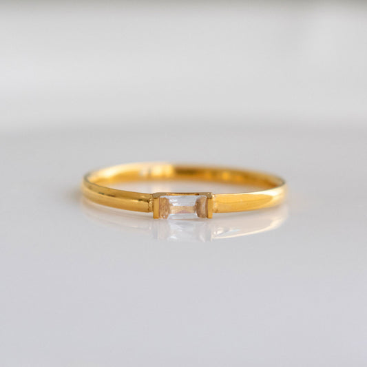 Baguette Zircon Ring