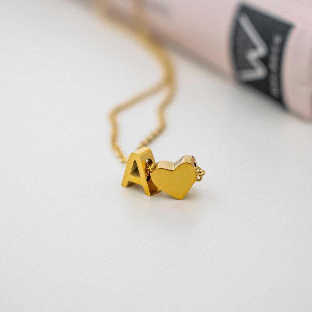 Letter "A" Charm Necklace