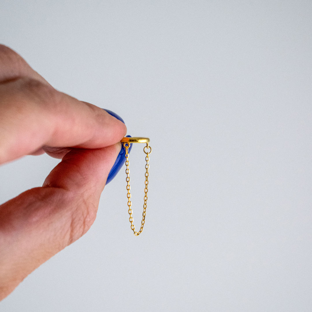 No-Piercing Ear Cuff with Chain