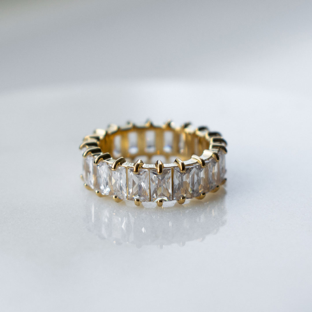 Baguette Cubic Zircon Ring