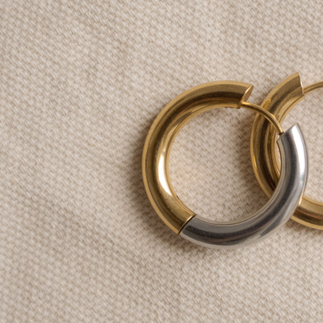 Basic Hoop Earrings - Bicolor