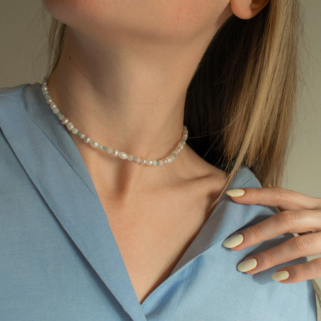 Moonstone Beaded Necklace | Made in Estonia 🇪🇪