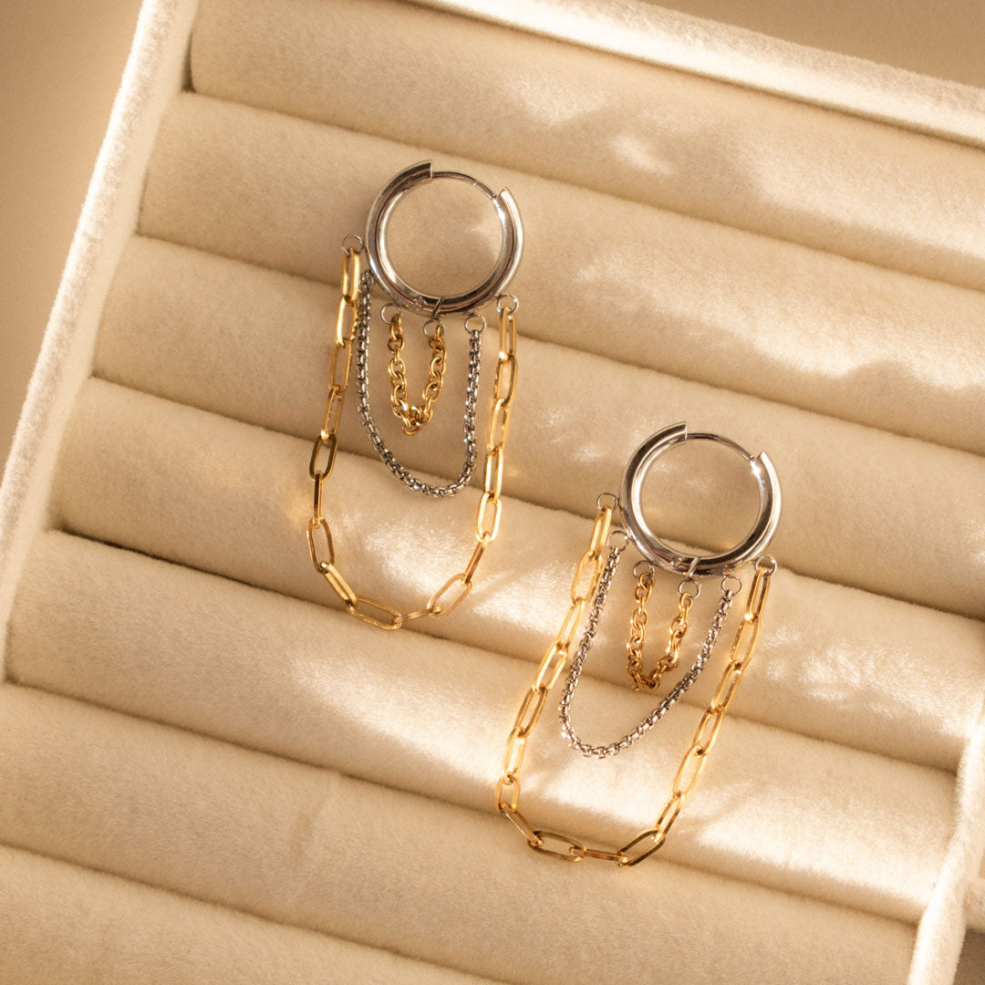 Multilayer Chain Earrings