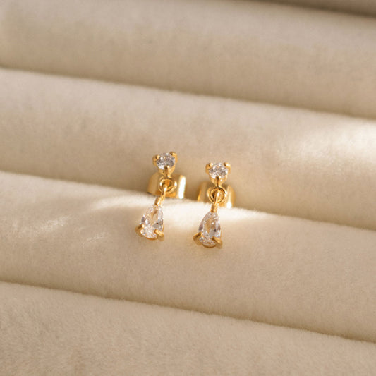 Waterdrop Crystal Stud Earrings