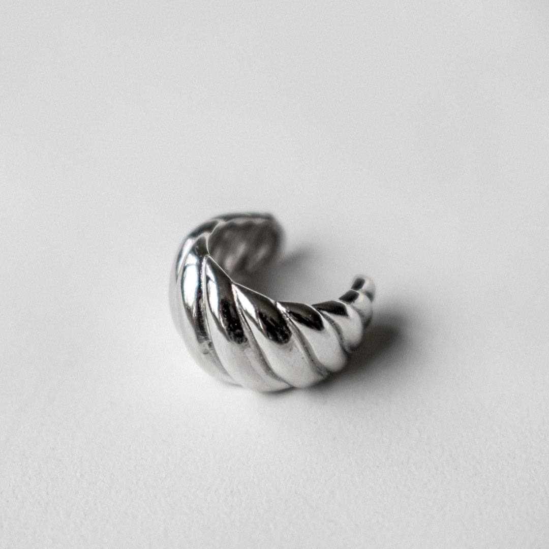 925 Sterling Silver Chunky Ear Cuff