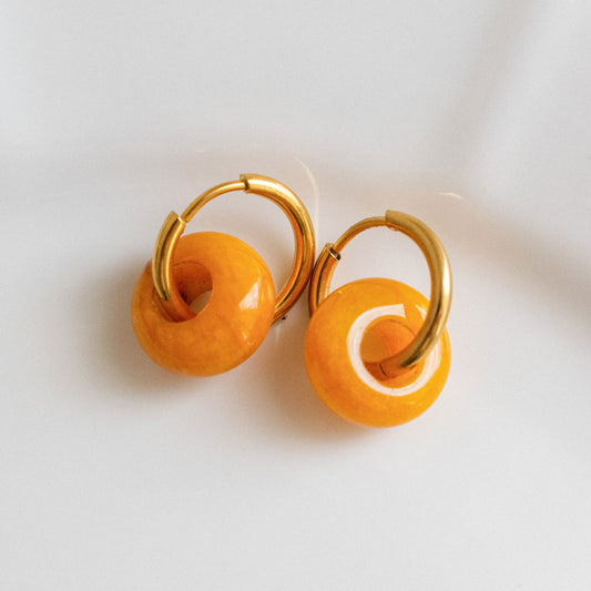 Donut Bead Hoops
