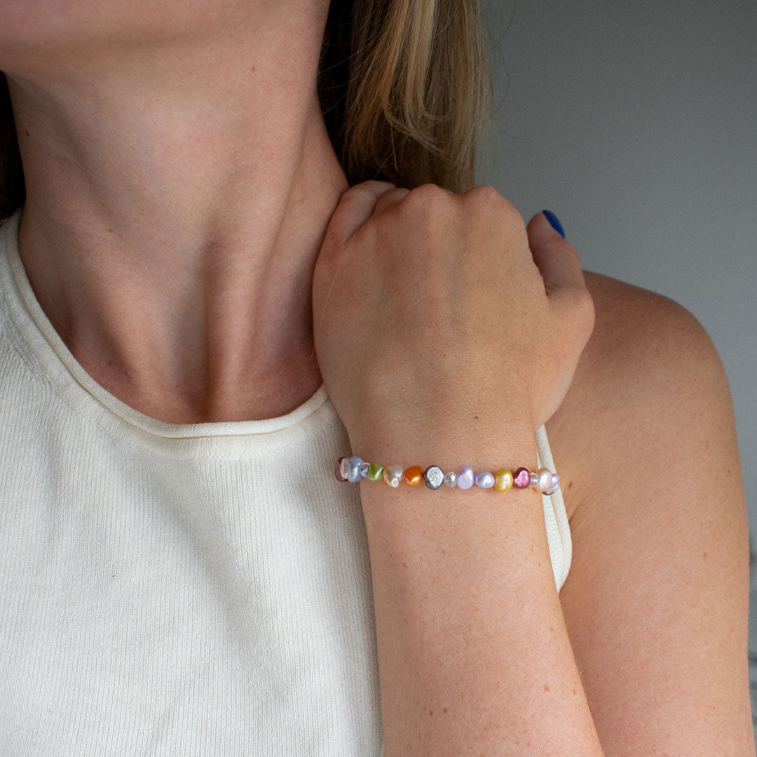Multicolored Pearl Beaded Bracelet | Made in Estonia 🇪🇪