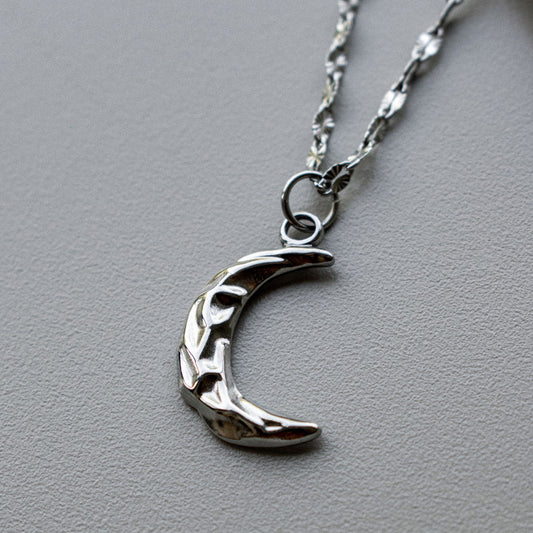 Stainless Steel Moon Necklace