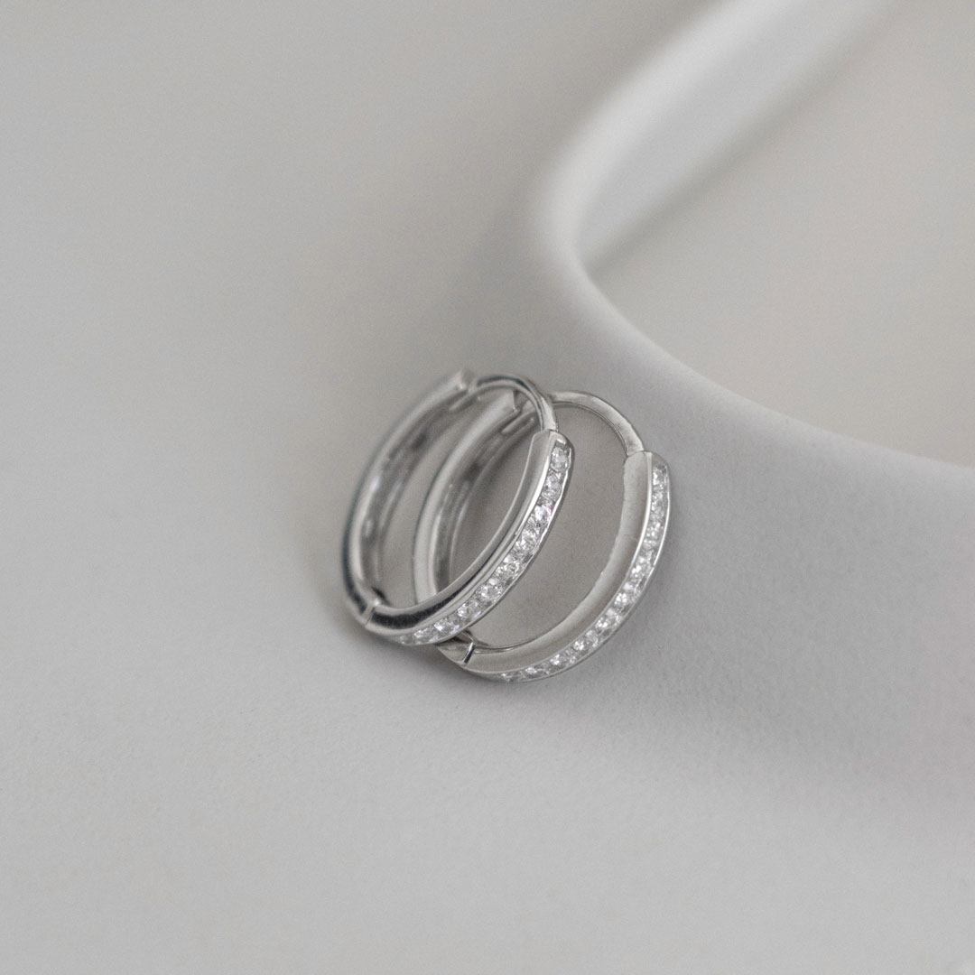 Sleeper Hoops with Zircon