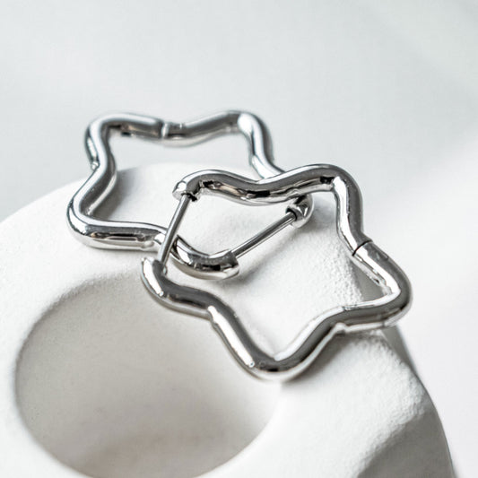 Stainless Steel Star Hoops