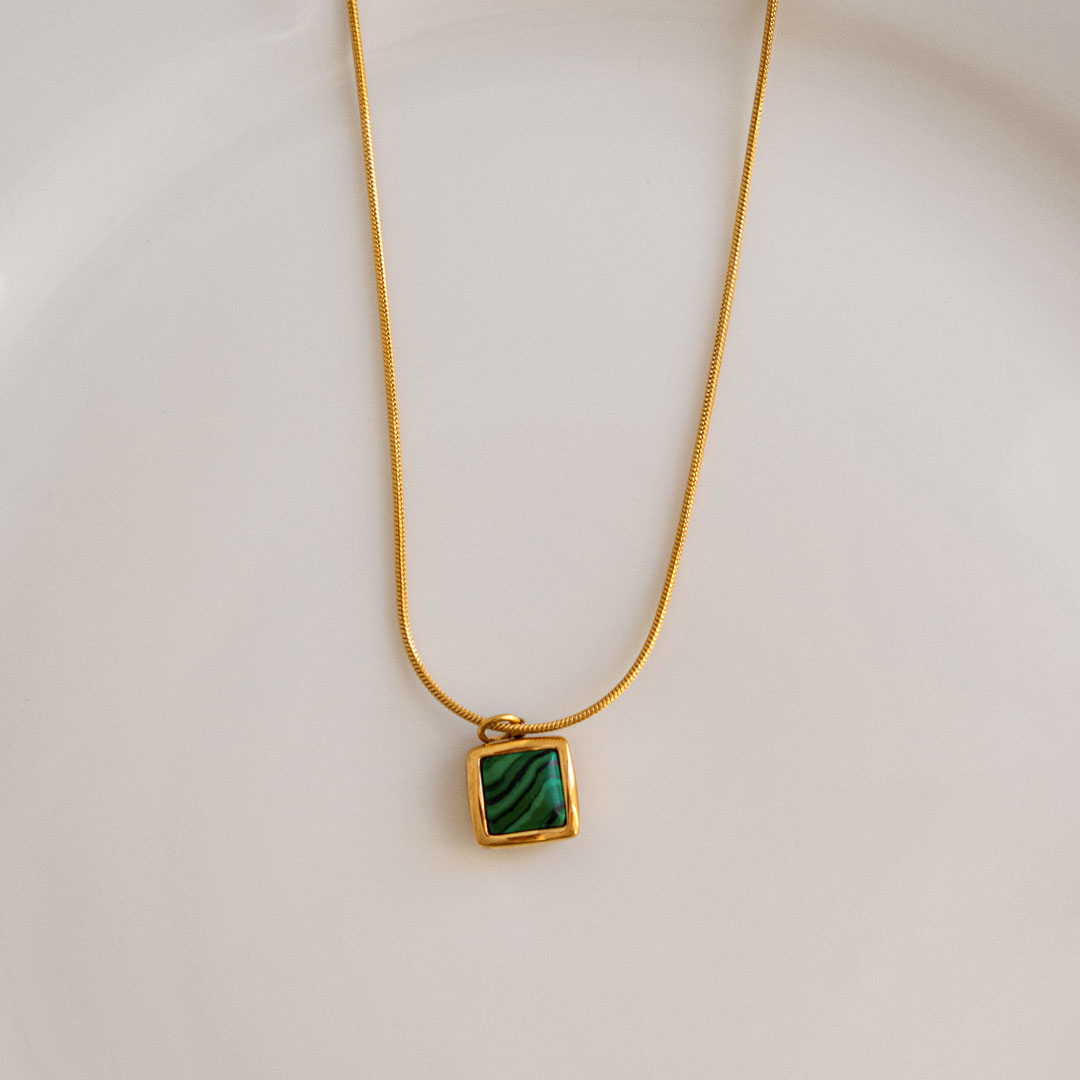 Malachite Charm Necklace