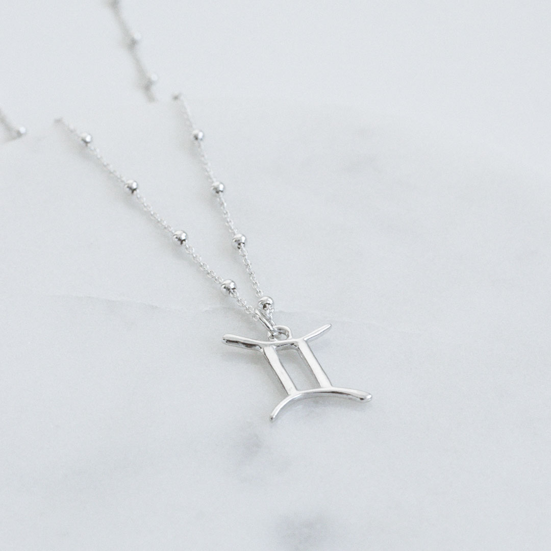 Gemini | Sterling Silver Zodiac Necklace | Made in Estonia 🇪🇪