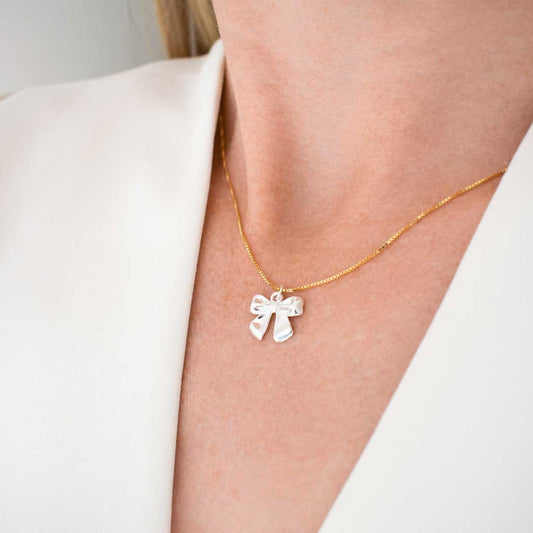 Bicolor Bowknot Necklace