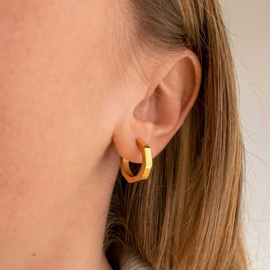 Geometric Huggie Earrings