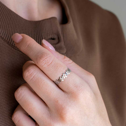 Thin Daisy Adjustable Ring