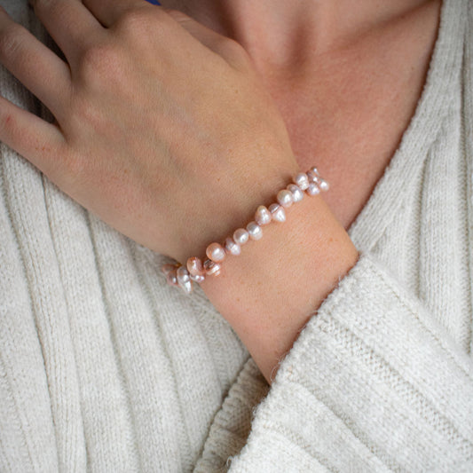 Rose Pearl Beaded Bracelet | Made in Estonia 🇪🇪