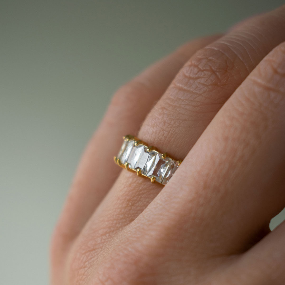 Baguette Cubic Zircon Ring