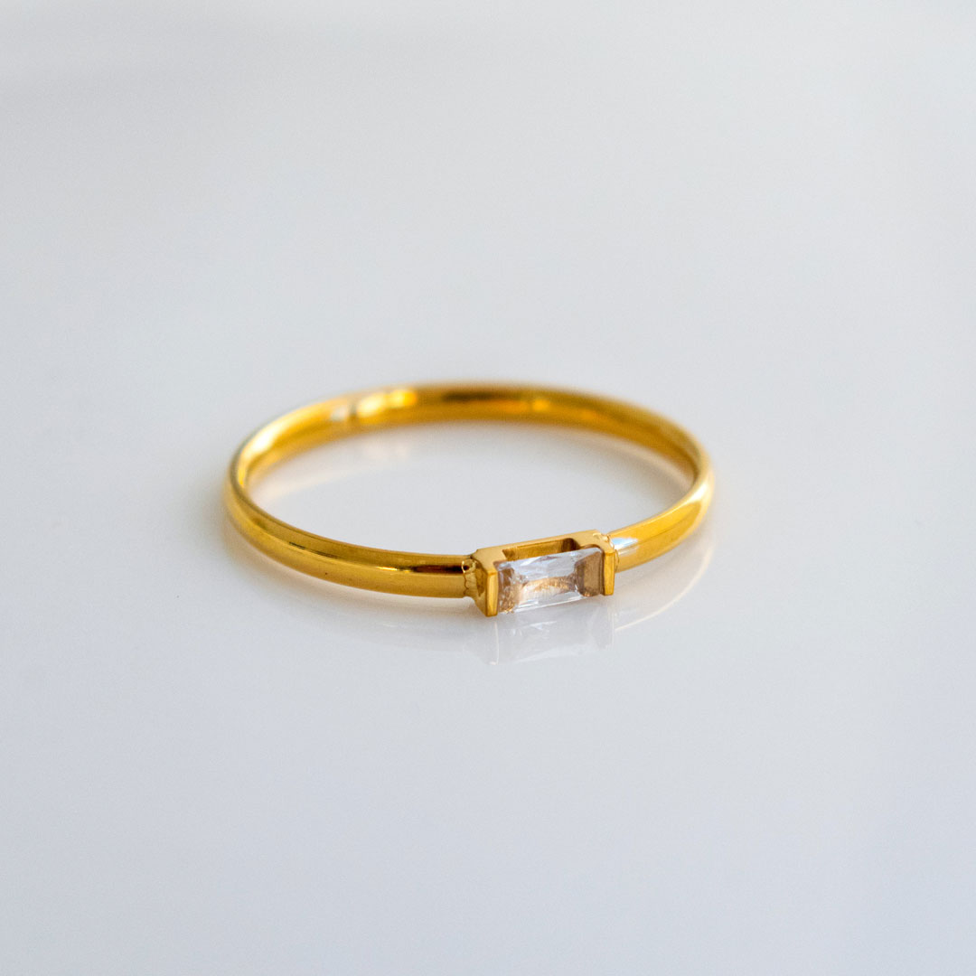 Baguette Zircon Ring