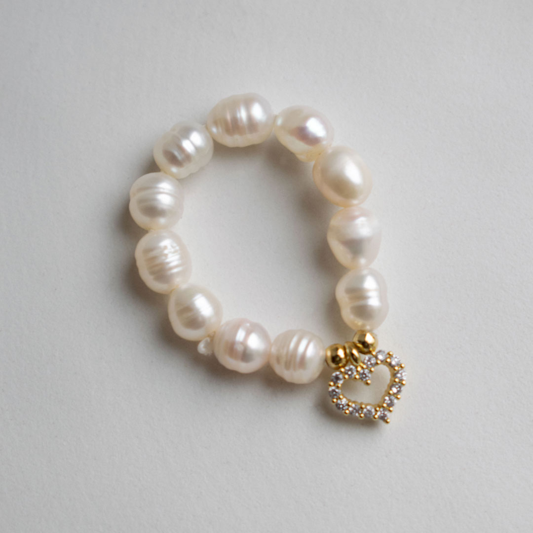 Pearl Heart Ring