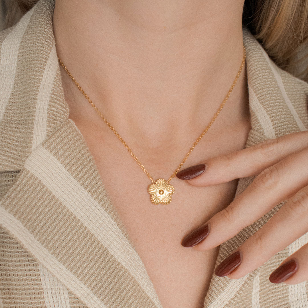 Gold-plated Clover Necklace