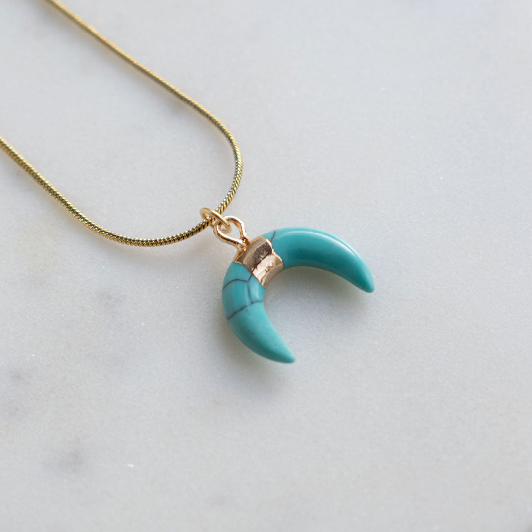 Stainless Steel Crescent Moon Necklace