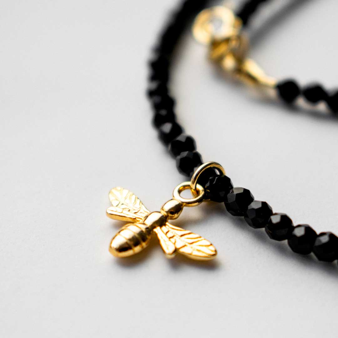 Bee Pendant Beaded Necklace | Made in Estonia 🇪🇪