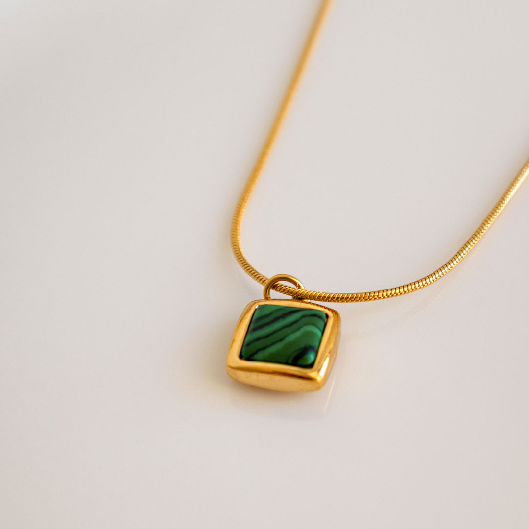 Malachite Charm Necklace