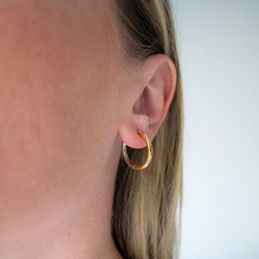 Bicolor Hoop Earrings