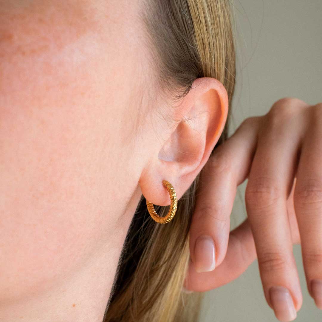 Textured Hoop Earrings